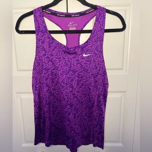 Nike Women's Purple Patterned Tank Top